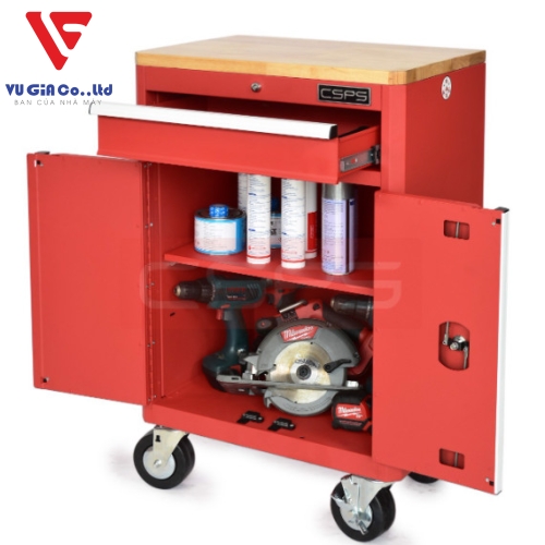 CSPS tool cabinet 61cm - 01 black/red drawer