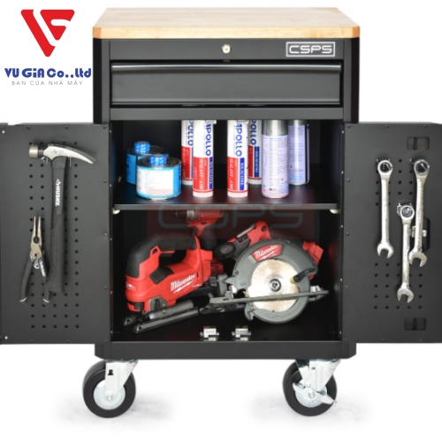 CSPS tool cabinet 61cm - 01 black/red drawer