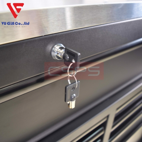 CSPS tool cabinet 155cm - 10 black drawers