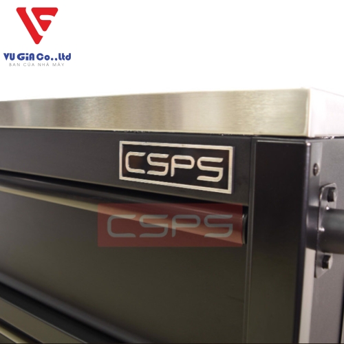 CSPS tool cabinet 155cm - 10 black drawers