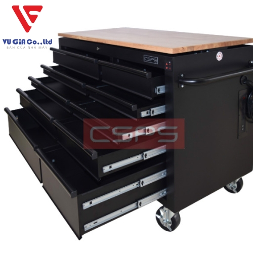 CSPS tool cabinet 142cm - 10 drawers red/black