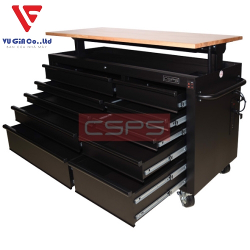 CSPS tool cabinet 142cm - 10 drawers red/black