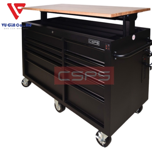 CSPS tool cabinet 142cm - 10 drawers red/black