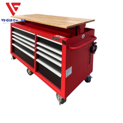 CSPS tool cabinet 142cm - 10 drawers red/black