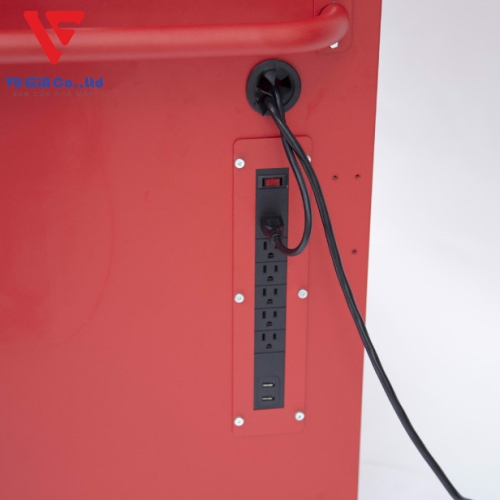 CSPS tool cabinet 142cm - 10 drawers red/black