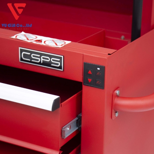 CSPS tool cabinet 142cm - 10 drawers red/black