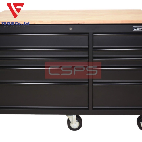 CSPS tool cabinet 142cm - 10 drawers red/black