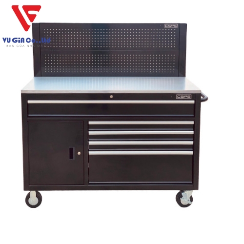 CSPS tool cabinet 132cm - 05 black drawers
