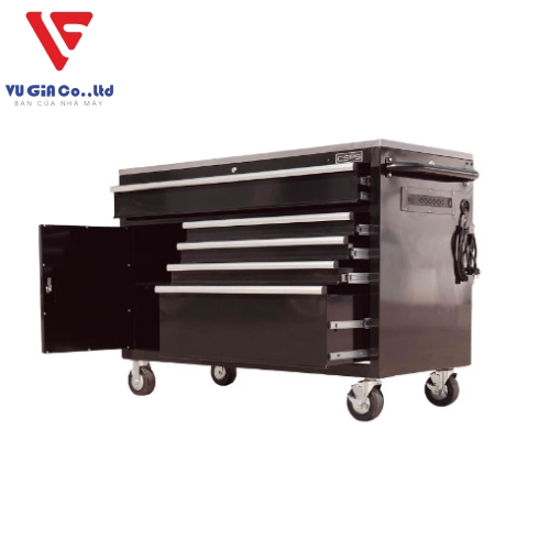 CSPS tool cabinet 132cm - 05 black drawers