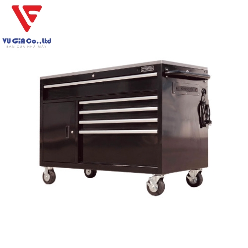 CSPS tool cabinet 132cm - 05 black drawers