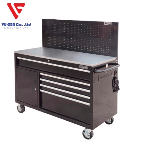 CSPS tool cabinet 132cm - 05 black drawers