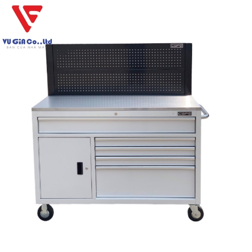 CSPS tool cabinet 132cm - 05 white drawers