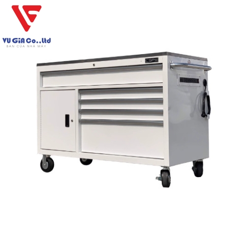 CSPS tool cabinet 132cm - 05 white drawers