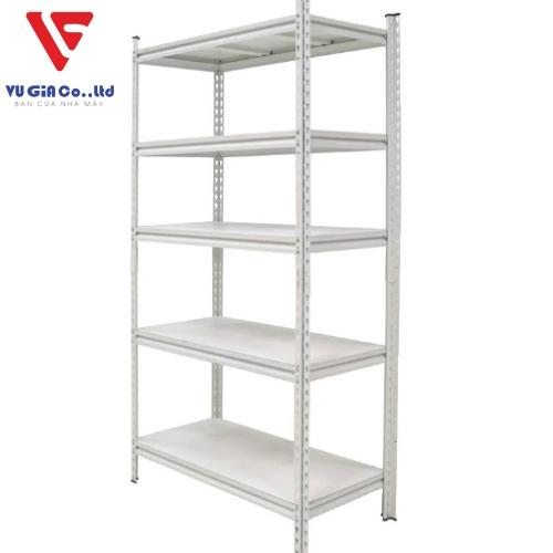 CSPS 5-tier steel shelf with steel compartments 76cm - 91cm - 107cm - 122cm - 152cm