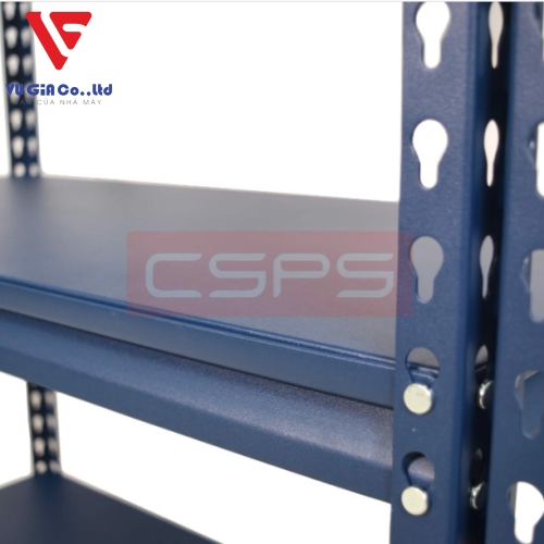 CSPS 5-tier steel shelf with steel compartments 76cm - 91cm - 107cm - 122cm - 152cm