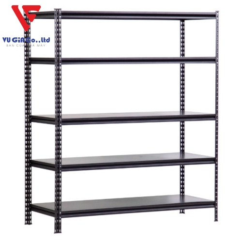 CSPS 5-tier steel shelf with steel compartments 76cm - 91cm - 107cm - 122cm - 152cm