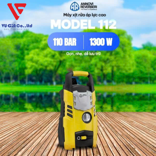 MÁY XỊT RỬA CHUYÊN DỤNG ANNOVI REVERBERI ITALY 112 – MOTOR TỪ – ÁP LỰC CAO 110BAR, 1300W